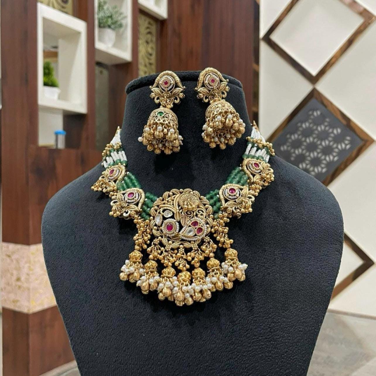 Temple Heritage Gold Statement Necklace