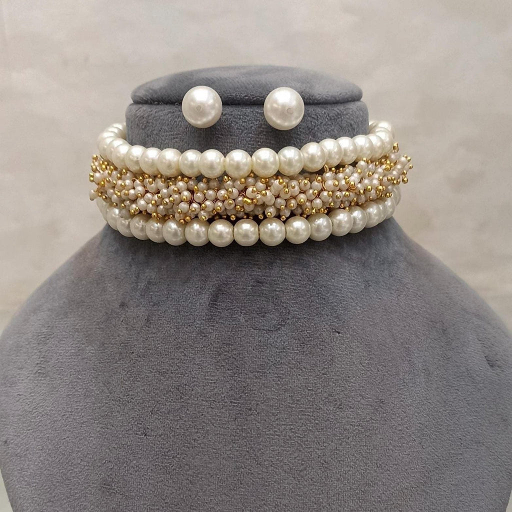 Classic Pearl Luxe Choker Set