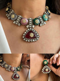 Rajsi Polki Multicolor Necklace Set