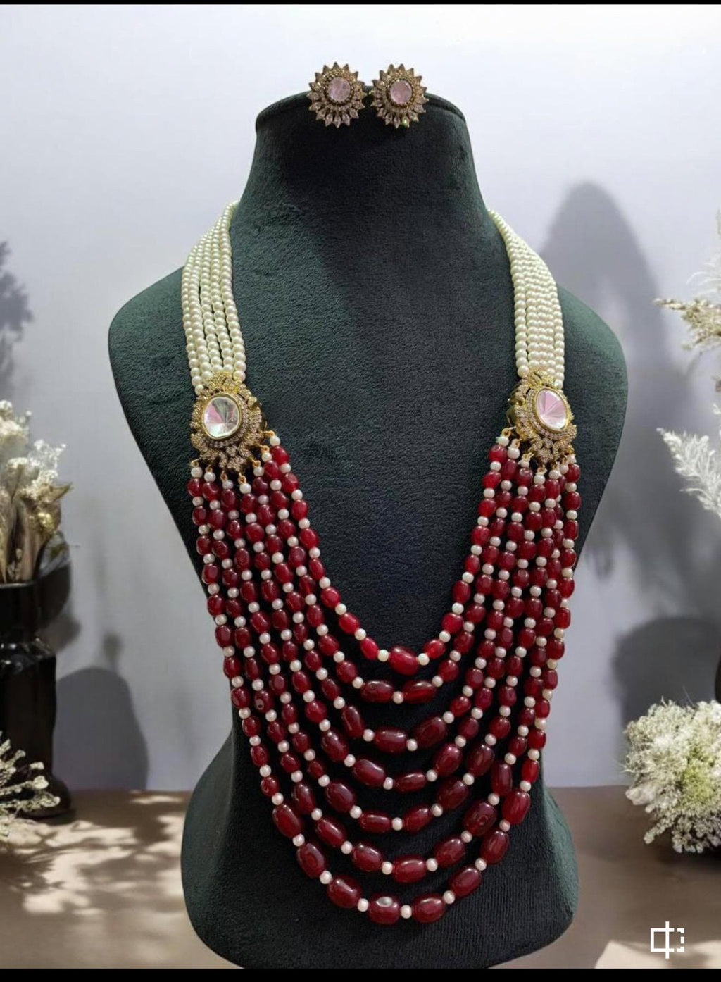 Ruby Pearl Layered Haram