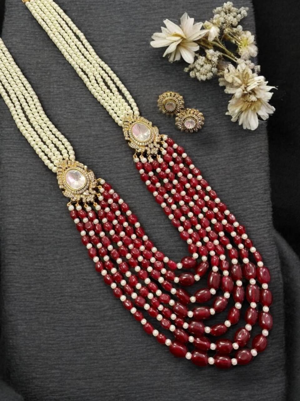 Ruby Pearl Layered Haram