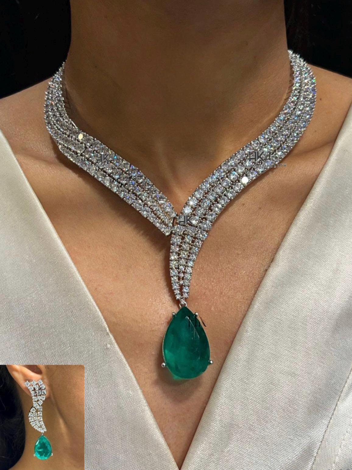 Zara Emerald Luxe Necklace Set