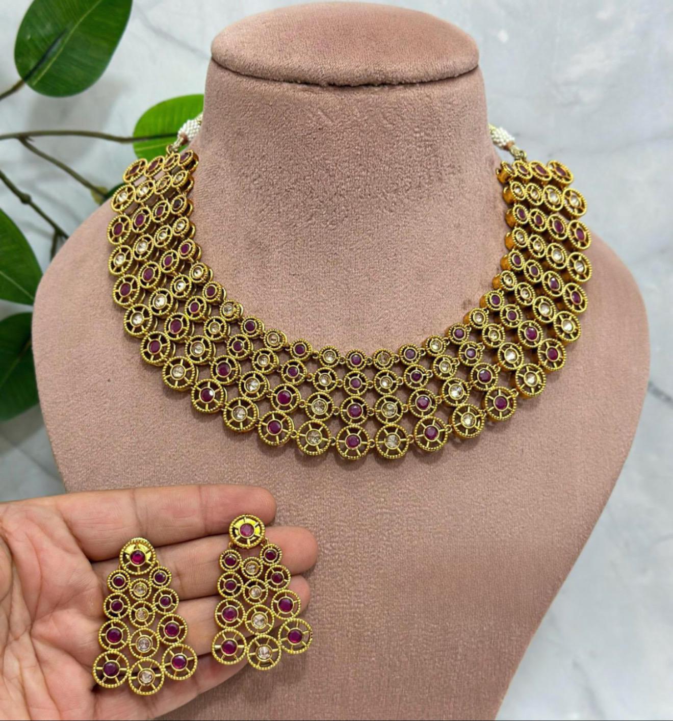 Gulnaar Polki Necklace Set
