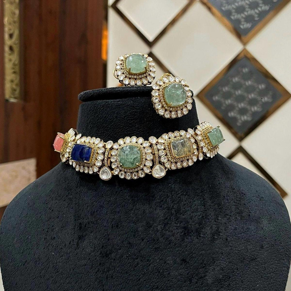 Mosaic Stone Choker Set