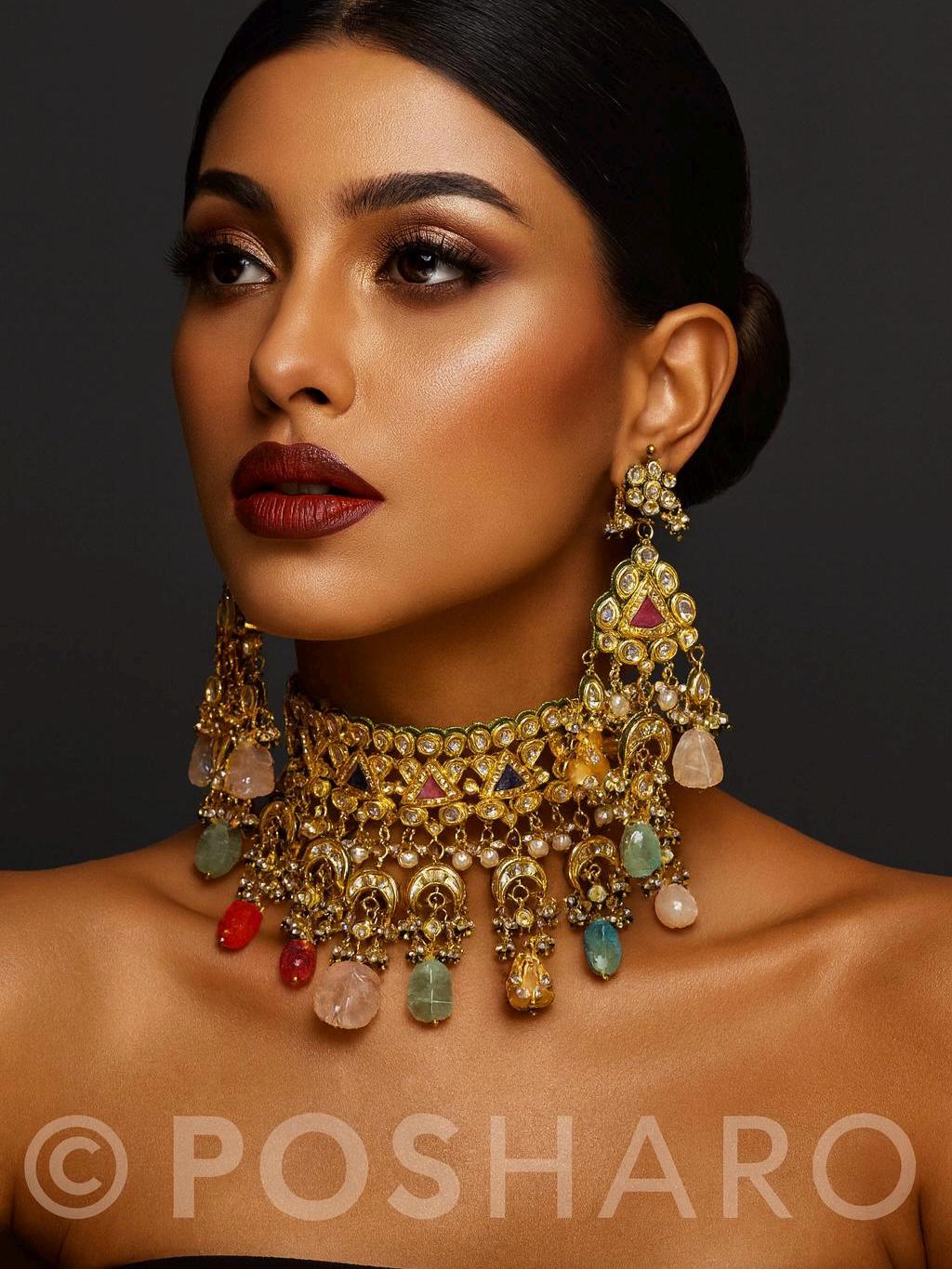 Zariya Multistone Necklace Set