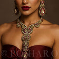 Imperial Wine Ruby Necklace Set