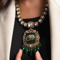 Jaipur Emerald Empress Necklace Set