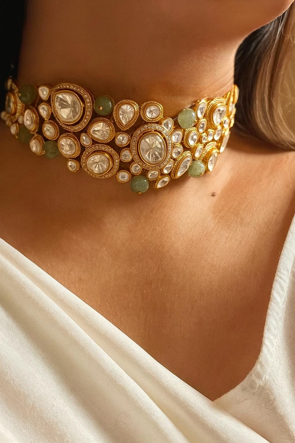 Zehra Emerald Choker Set
