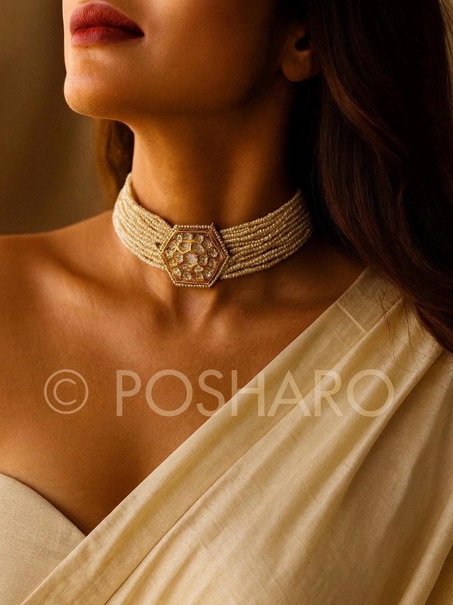 Ivory Royale Handmade Polki Choker Set