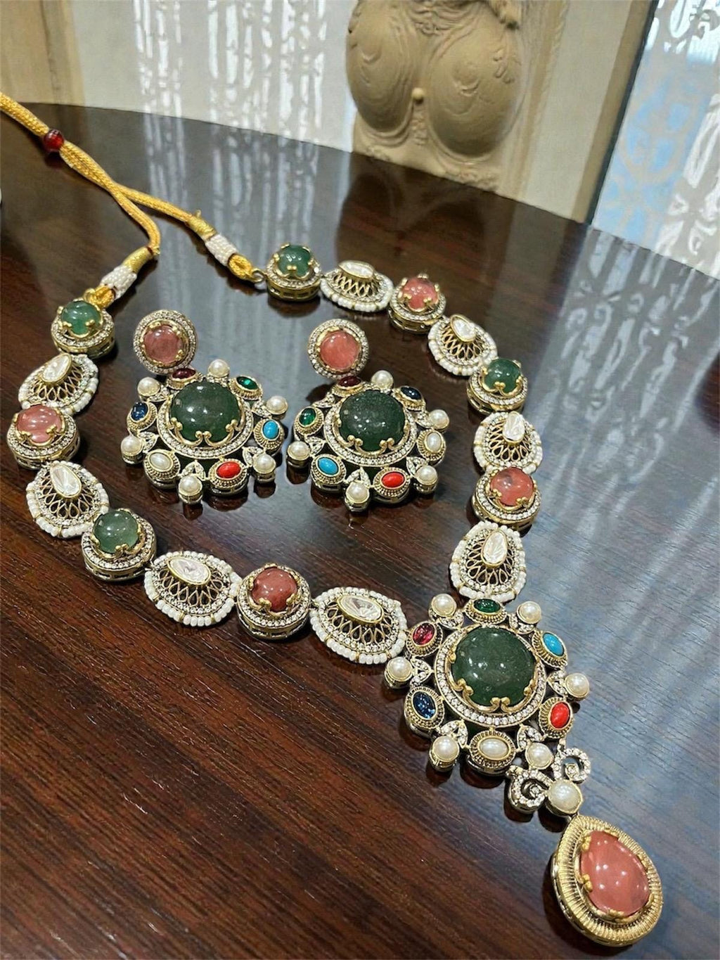 Ira Multi-Stone  Statement Necklace Set