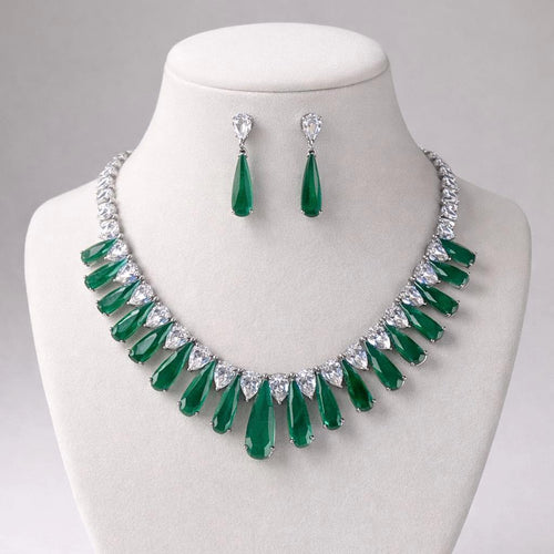 Celestine Green Emerald Crystal Set