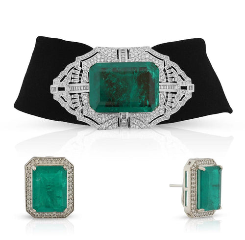 Emerald Noir Choker Set