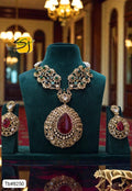 Imperial Ruby Drop Necklace Set