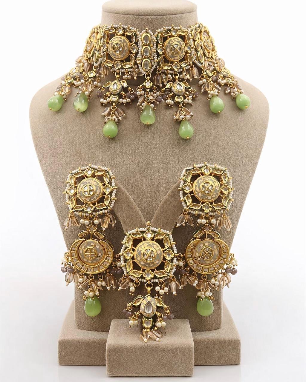 Zehra Jade Regal Choker Set