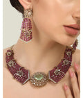 Ruby Regal Statement Necklace Set