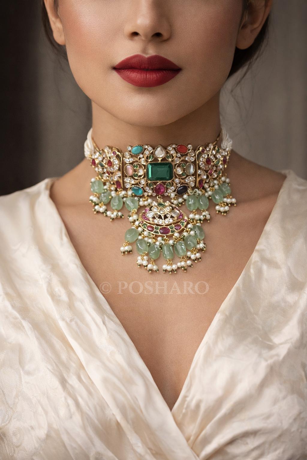 Aabroo Luxe Jadau Choker Set