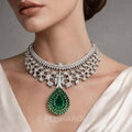Aveline Emerald Statement Necklace Set