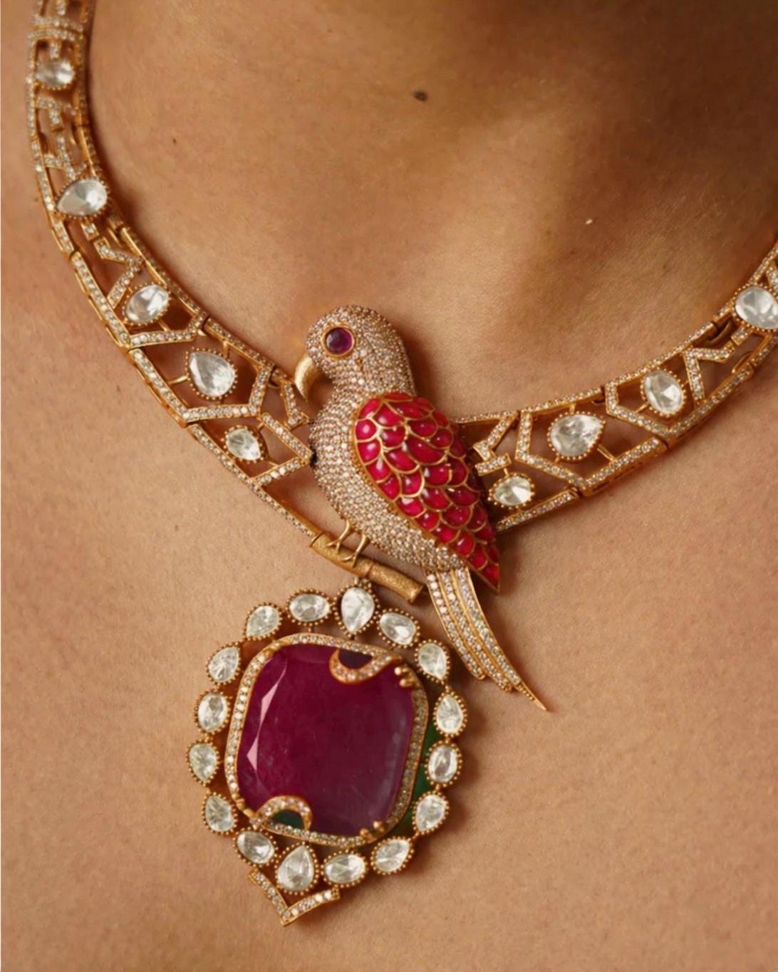 Scarlet Parrot Jewel Set