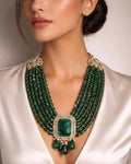 Emerald Royale Statement Necklace Set