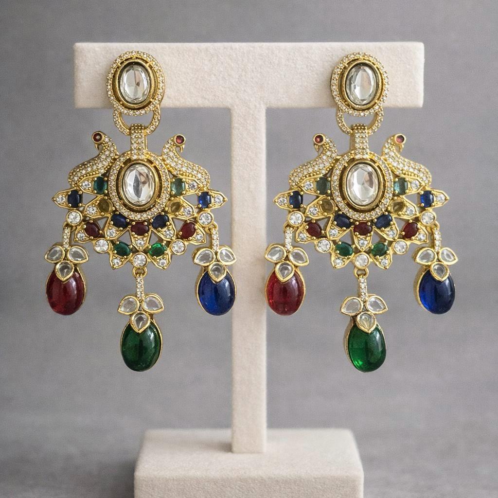 Royal Polki Medallion Necklace Set