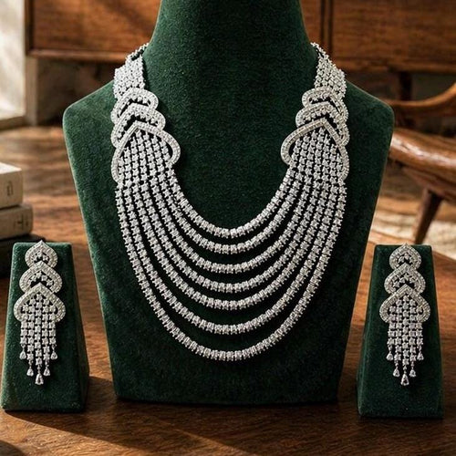 Celeste Diamond Drape Necklace Set