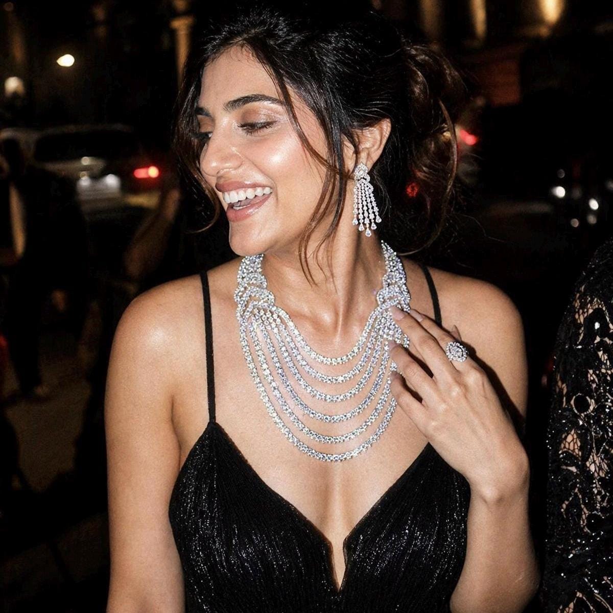 Celeste Diamond Drape Necklace Set
